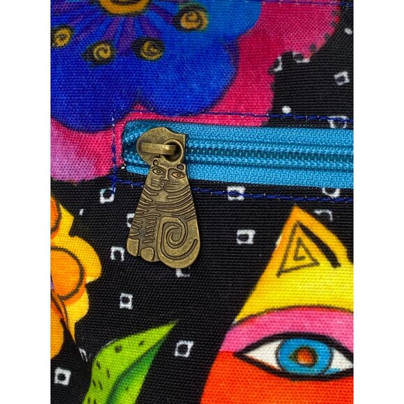 Laurel Burch Multicolor Cat Design Crossbody Bag - Picture 3 of 13